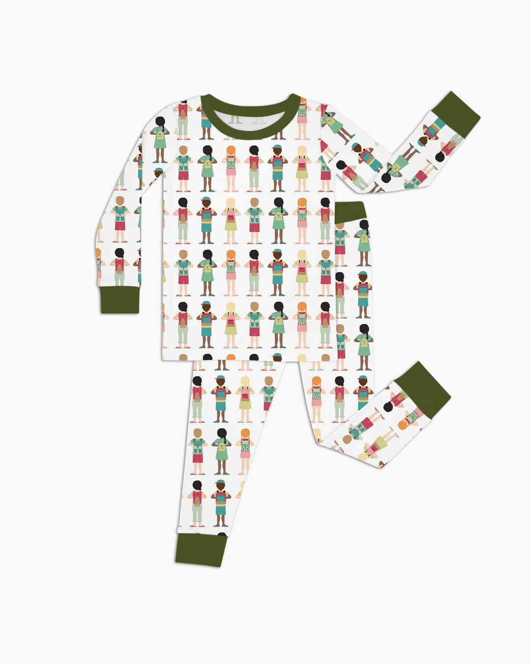 Little Friends Everywhere Bamboo Two Piece Long Sleeve Pajama Set