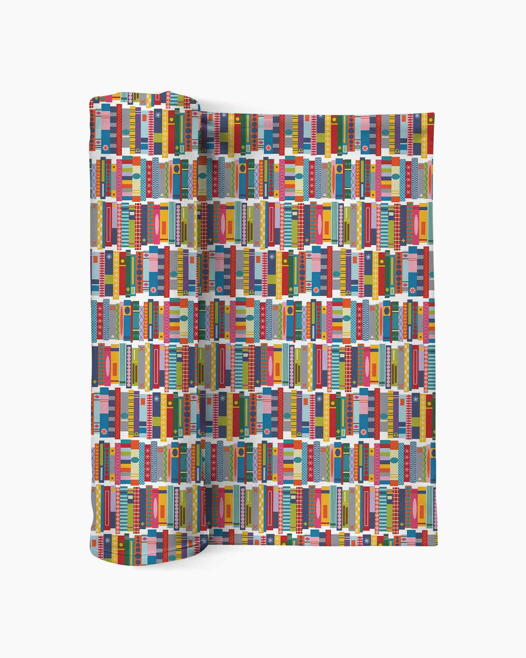 Rainbow Bookshelf swaddle blanket