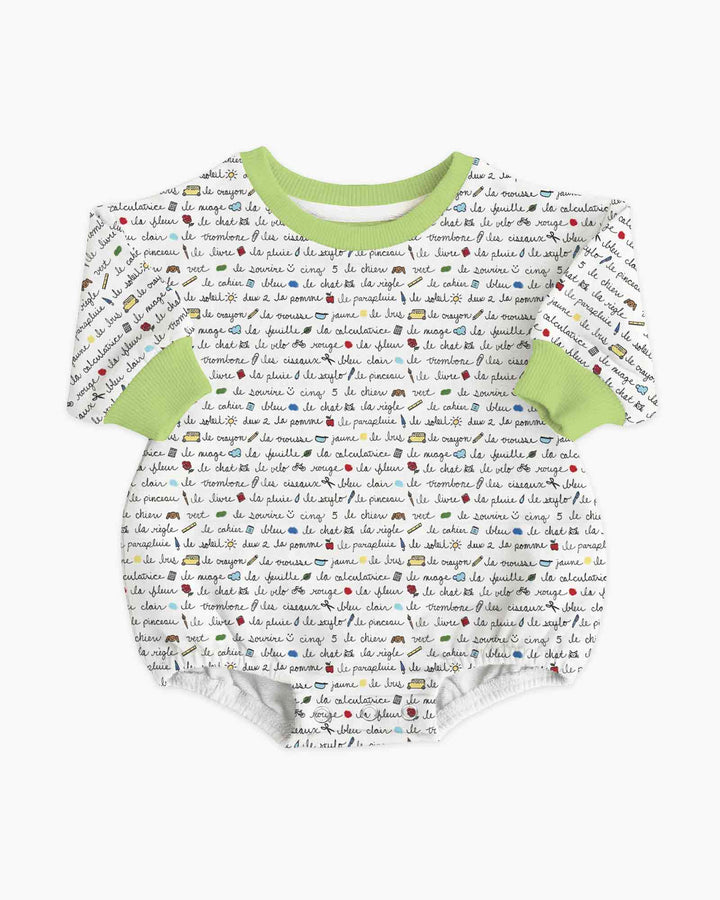 French Classroom Notes Bamboo Bubble Romper