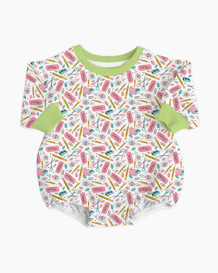 Pink Power School Supplies Bamboo Bubble Romper