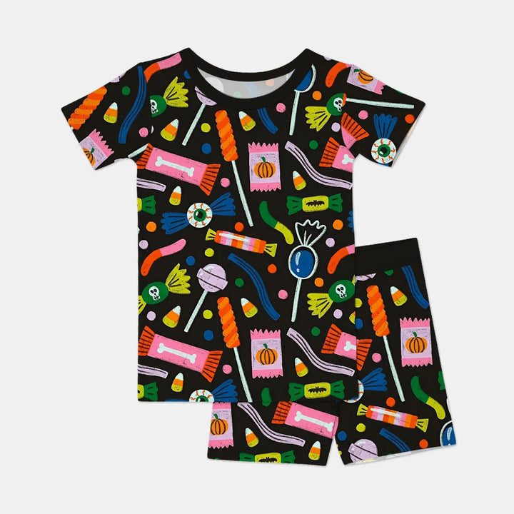 Trick or Treats Two Piece Short Sleeve Shorts Pajama Set , Trick or Treats Two Piece Short Sleeve Shorts Pajama Set - 12-18M