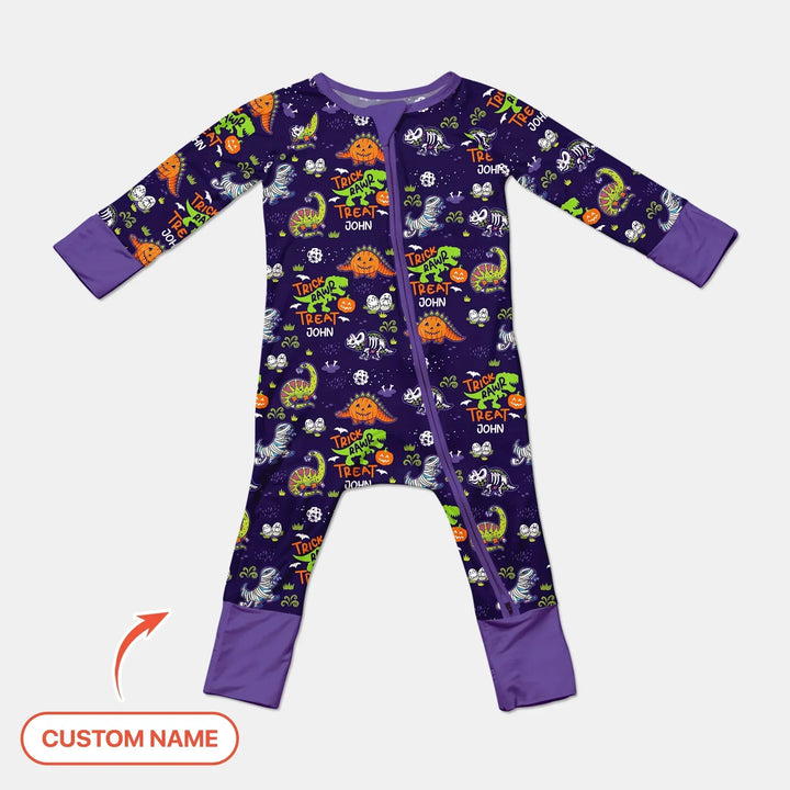 Trick Rawr Treat Custom Name Convertible Zippy , Trick Rawr Treat Custom Name Convertible Zippy - 0-3M