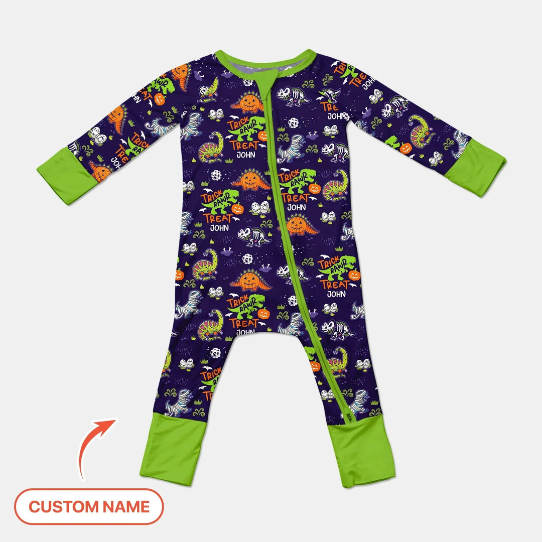 Trick Rawr Treat Custom Name Convertible Zippy , Trick Rawr Treat Custom Name Convertible Zippy - 0-3M