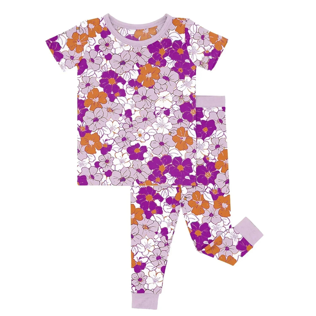 Tropical Floral Two Piece Short Sleeve Pajama Set , Tropical Floral Two Piece Short Sleeve Pajama Set - 12-18M
