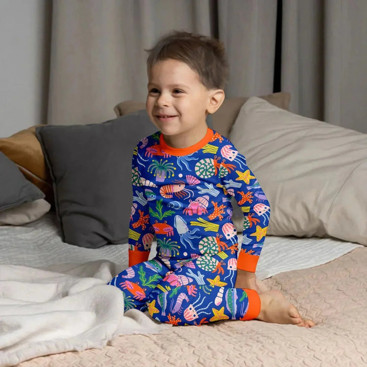 Under the Sea Two Piece Long Sleeve Pajama Set , Under the Sea Two Piece Long Sleeve Pajama Set - 12-18M