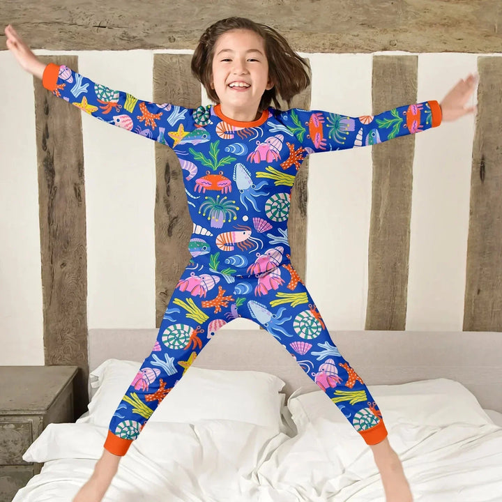 Under the Sea Two Piece Long Sleeve Pajama Set , Under the Sea Two Piece Long Sleeve Pajama Set - 12-18M