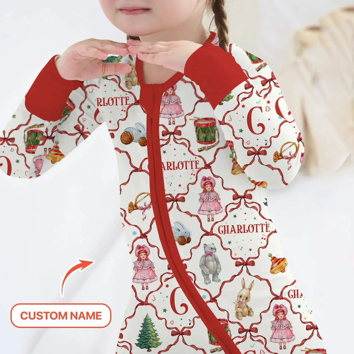 Vintage Christmas Toy Custom Name Girl Convertible Zippy , Vintage Christmas Toy Custom Name Girl Convertible Zippy - 0-3M