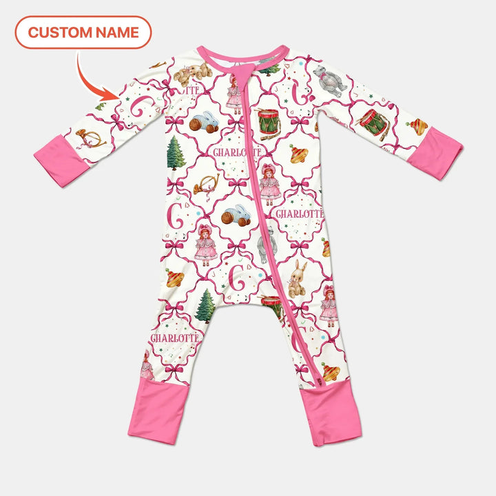 Vintage Christmas Toy Custom Name Girl Convertible Zippy , Vintage Christmas Toy Custom Name Girl Convertible Zippy - 0-3M
