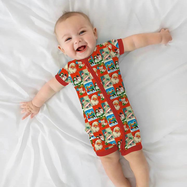 Vintage Holiday Joy Shorty Zippy , Vintage Holiday Joy Shorty Zippy - 0-3M