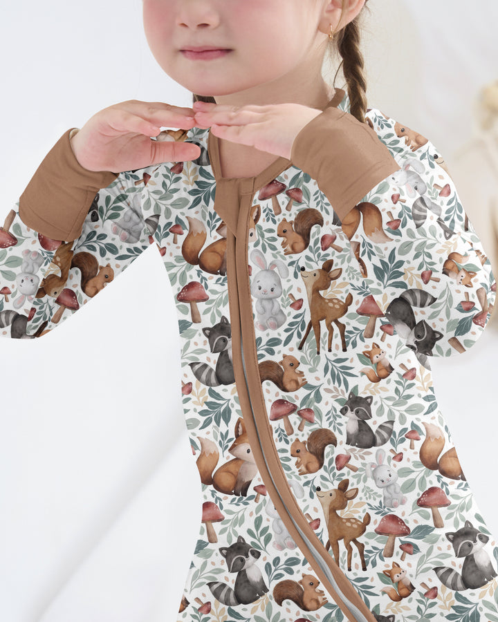 Whimsical Woodland Friends Bamboo Convertible Zippy