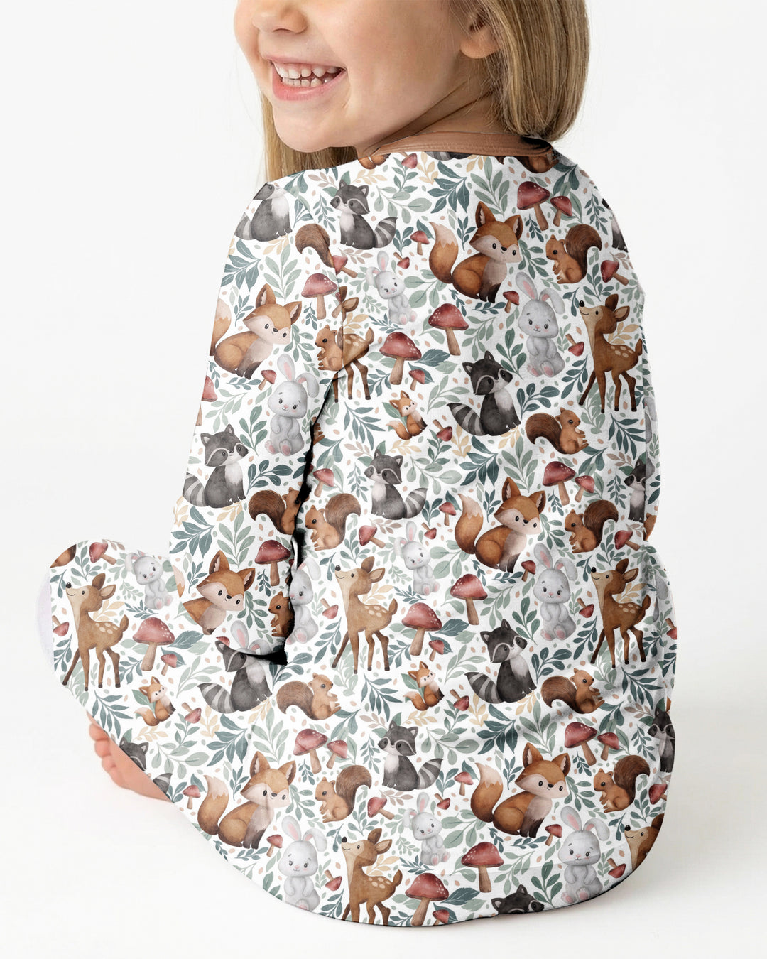 Whimsical Woodland Friends Bamboo Two Piece Long Sleeve Pajama Set