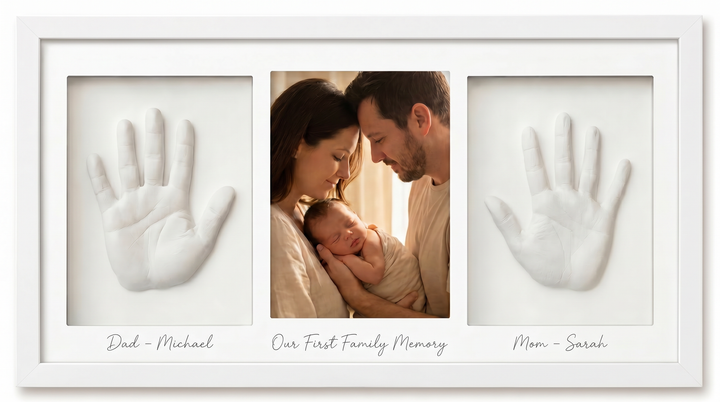 Our First Family Memory Handprint Keepsake Frame
