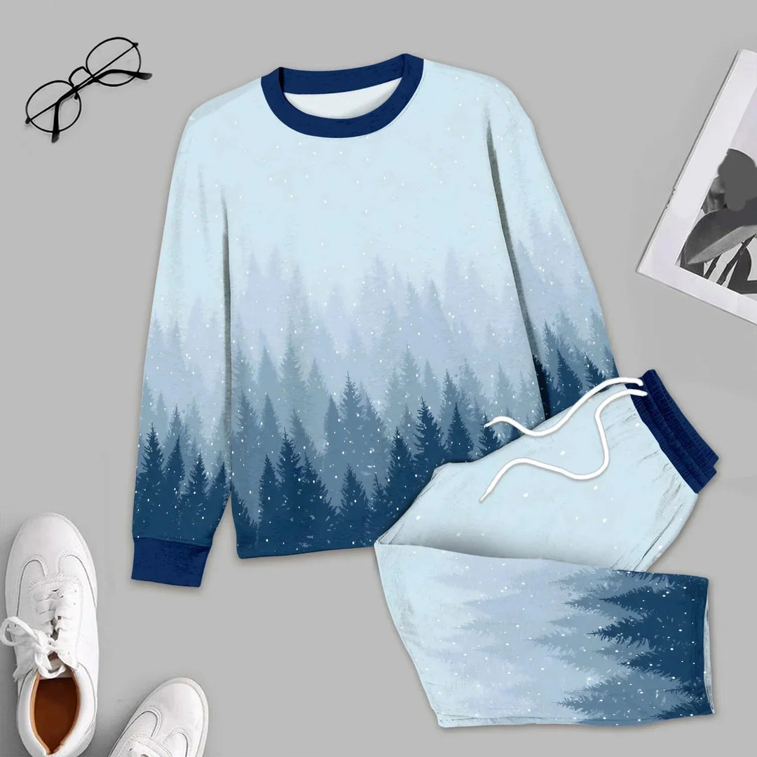 Winter Forest Men's Pajama Set , Winter Forest Men's Pajama Set - Only Shirt / XS