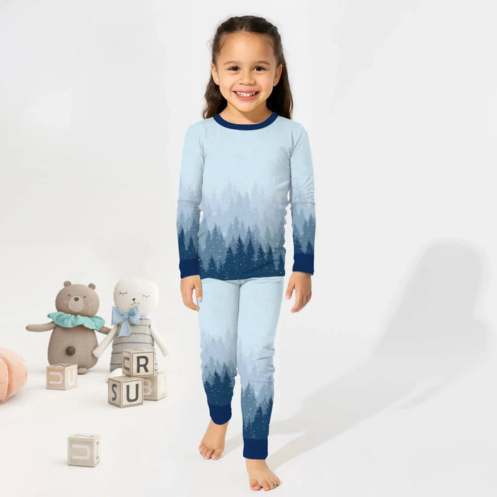 Winter Forest Two Piece Long Sleeve Pajama Set , Winter Forest Two Piece Long Sleeve Pajama Set - 12-18M