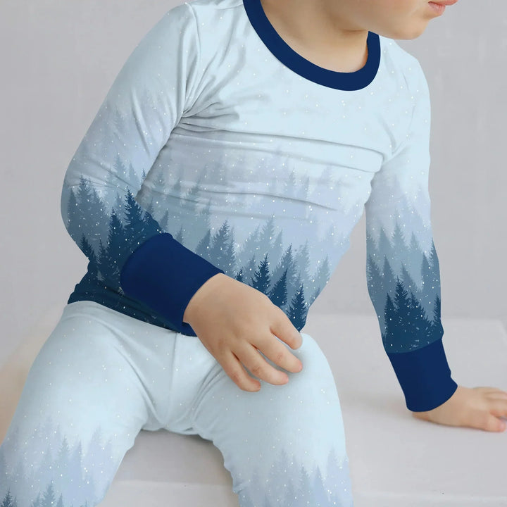 Winter Forest Two Piece Long Sleeve Pajama Set , Winter Forest Two Piece Long Sleeve Pajama Set - 12-18M