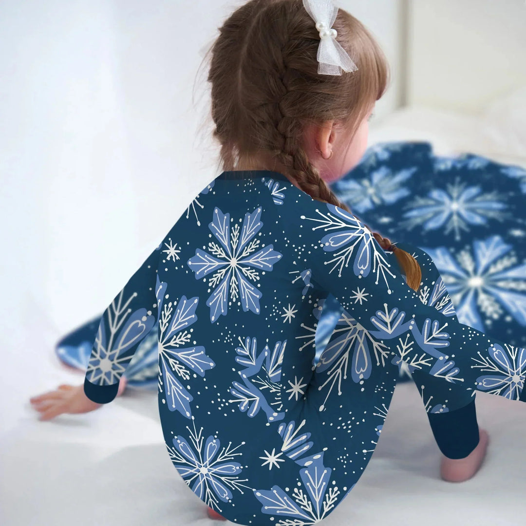 Winter Snowflakes Convertible Zippy , Winter Snowflakes Convertible Zippy - 0-3M