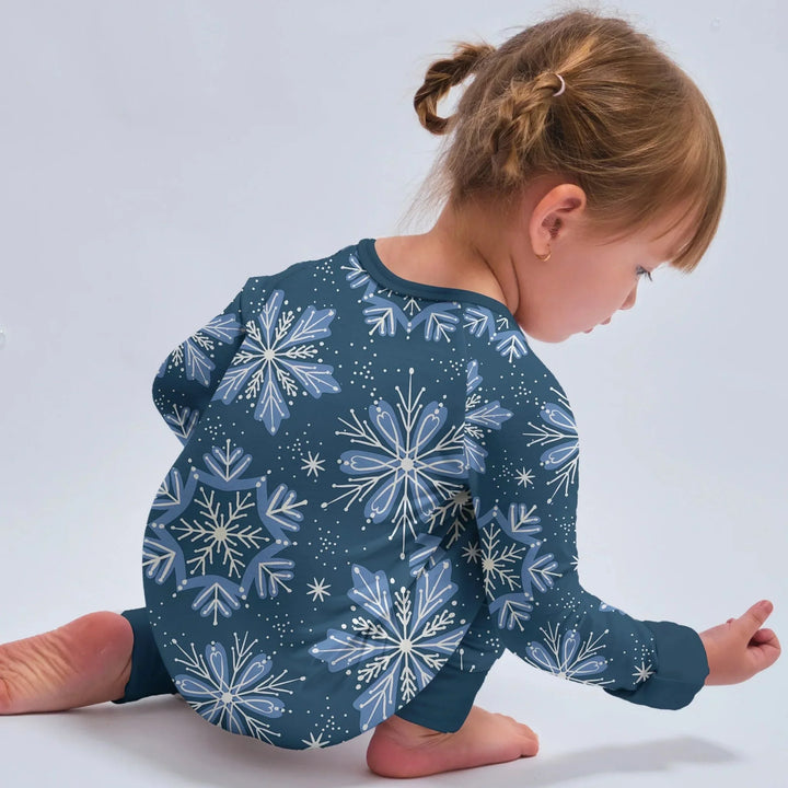 Winter Snowflakes Convertible Zippy , Winter Snowflakes Convertible Zippy - 0-3M