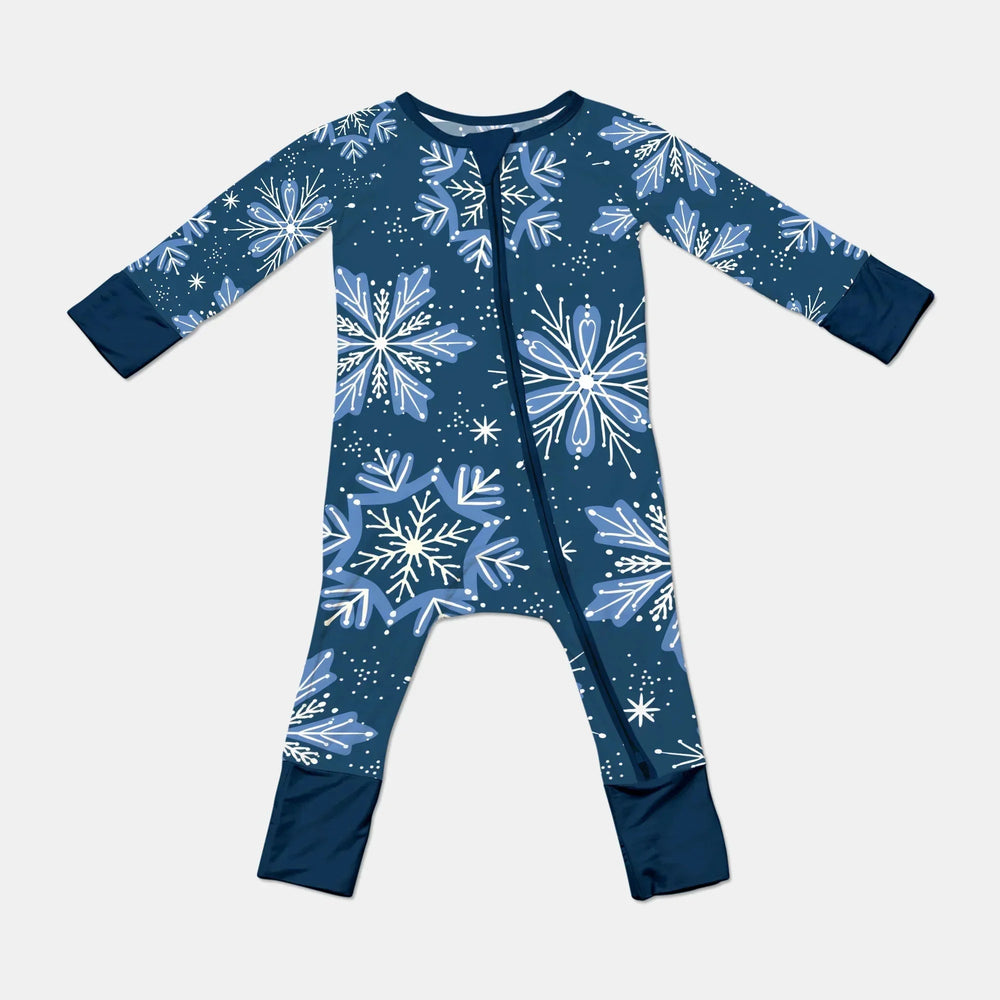Winter Snowflakes Convertible Zippy , Winter Snowflakes Convertible Zippy - 0-3M