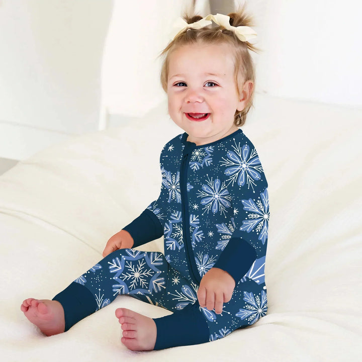 Winter Snowflakes Convertible Zippy , Winter Snowflakes Convertible Zippy - 0-3M