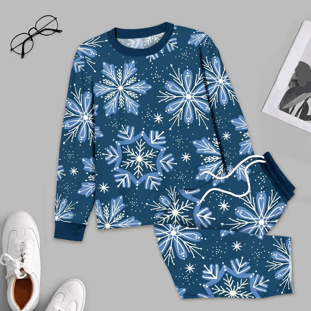 Winter Snowflakes Men's Pajama Set , Winter Snowflakes Men's Pajama Set - Only Shirt / XS