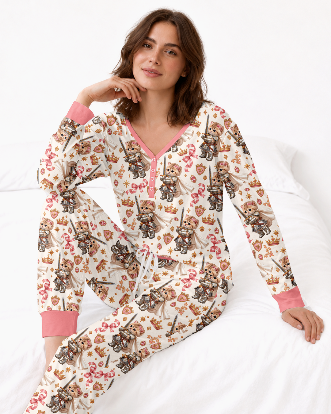 Kitty Knight Bamboo Women Pajama Set