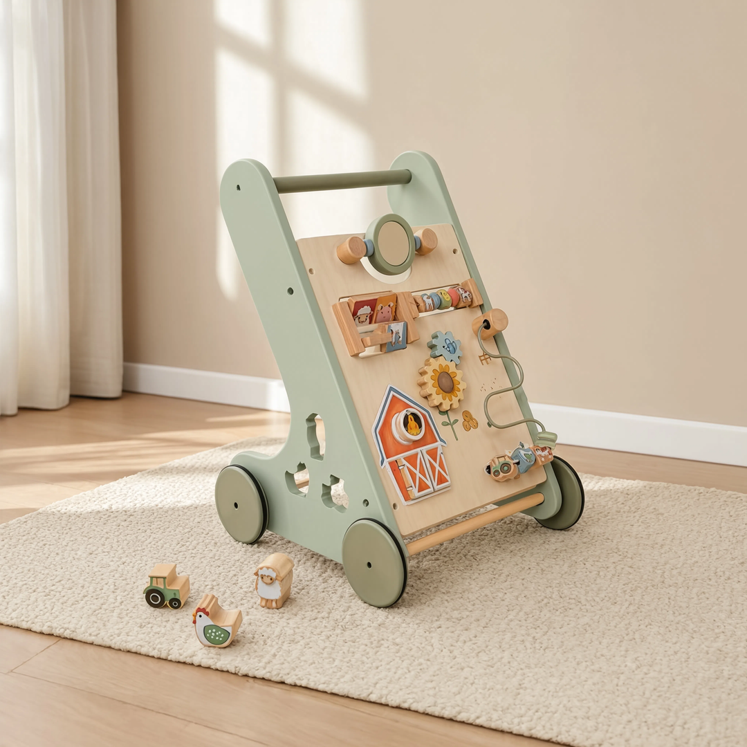 Happy Farm Wooden Activity Walker