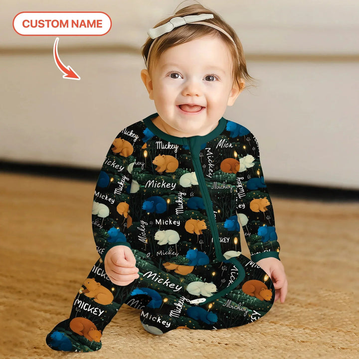 Woodland Whimsy Custom Name Convertible Zippy , Woodland Whimsy Custom Name Convertible Zippy - 0-3M