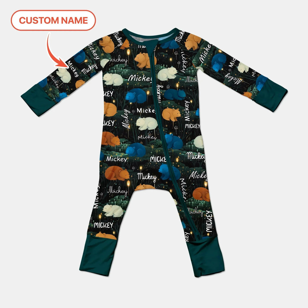 Woodland Whimsy Custom Name Convertible Zippy , Woodland Whimsy Custom Name Convertible Zippy - 0-3M