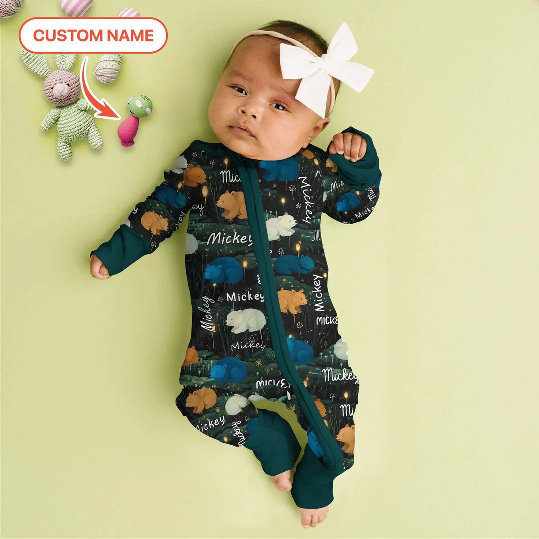 Woodland Whimsy Custom Name Convertible Zippy , Woodland Whimsy Custom Name Convertible Zippy - 0-3M