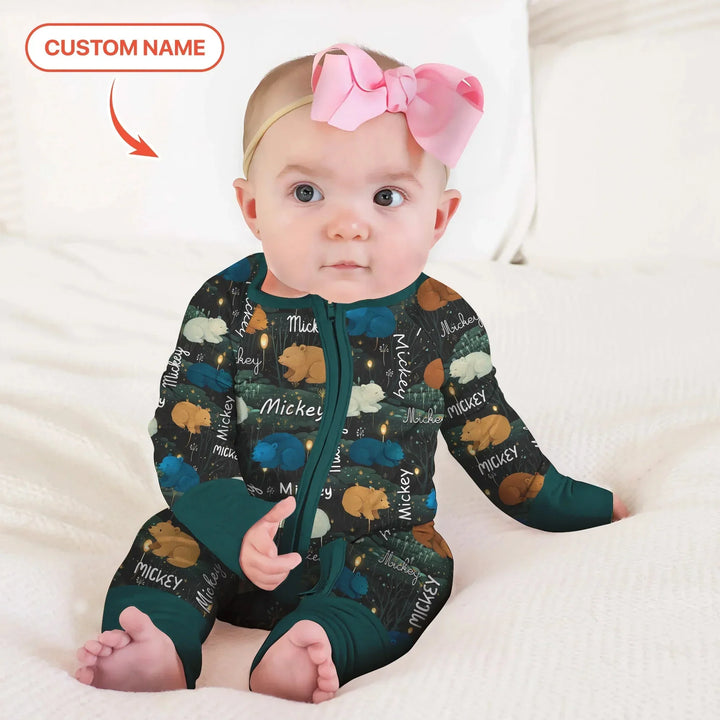 Woodland Whimsy Custom Name Convertible Zippy , Woodland Whimsy Custom Name Convertible Zippy - 0-3M