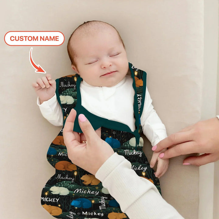 Woodland Whimsy Custom Name Sleep Bag , Woodland Whimsy Custom Name Sleep Bag - XS / 0.5 TOG