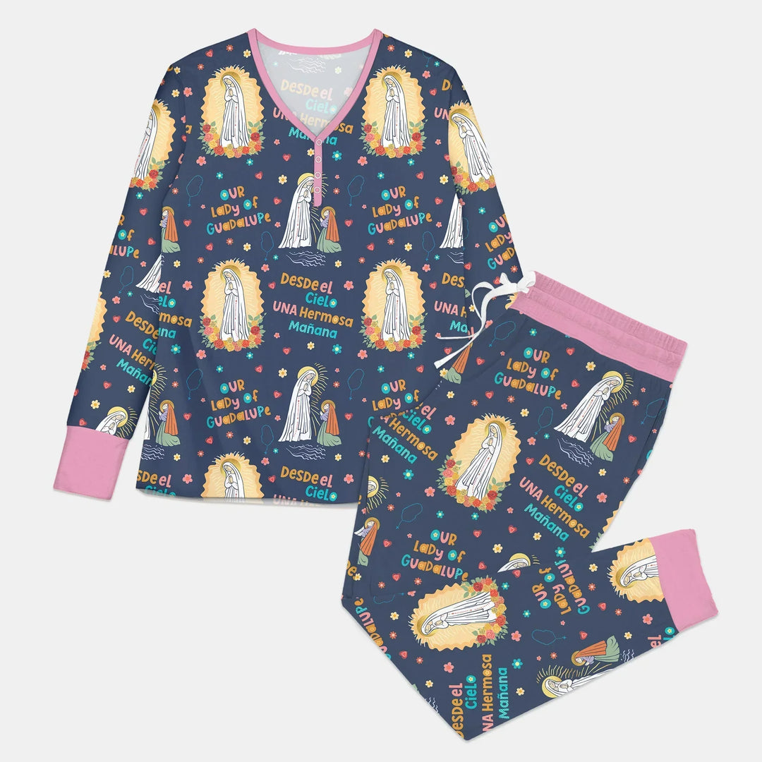 Maria Our Lady Of Guadalupe Bamboo Women Pajama Set