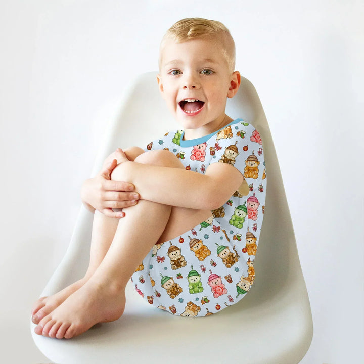 Holiday Bear Cup Bamboo Two Piece Short Sleeve Shorts Pajama Set