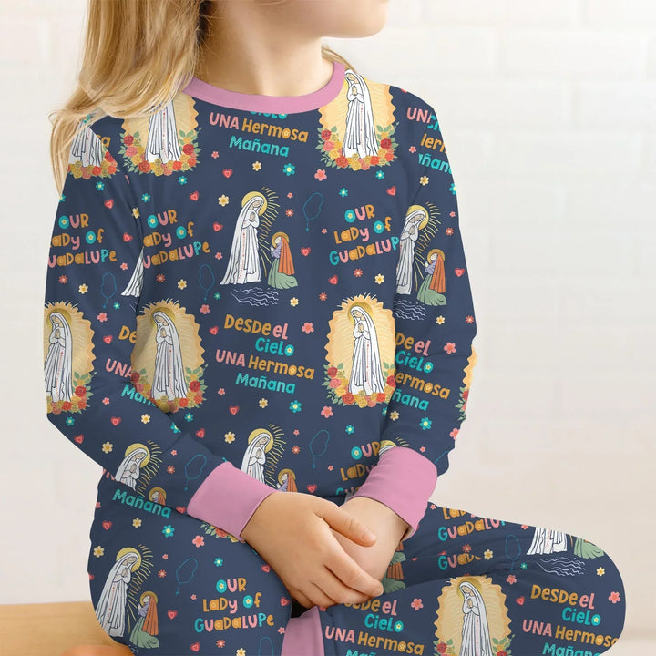 Maria Our Lady Of Guadalupe Bamboo Two Piece Long Sleeve Pajama Set