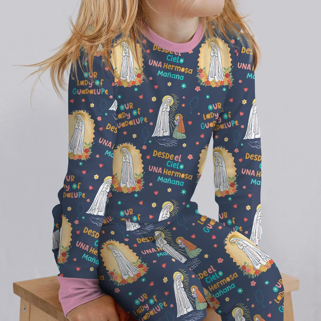 Maria Our Lady Of Guadalupe Bamboo Two Piece Long Sleeve Pajama Set
