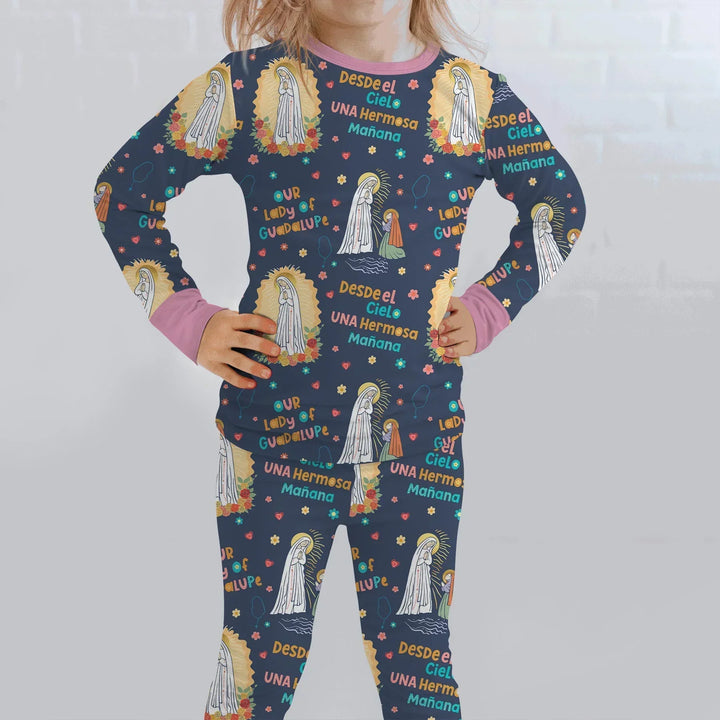 Maria Our Lady Of Guadalupe Bamboo Two Piece Long Sleeve Pajama Set