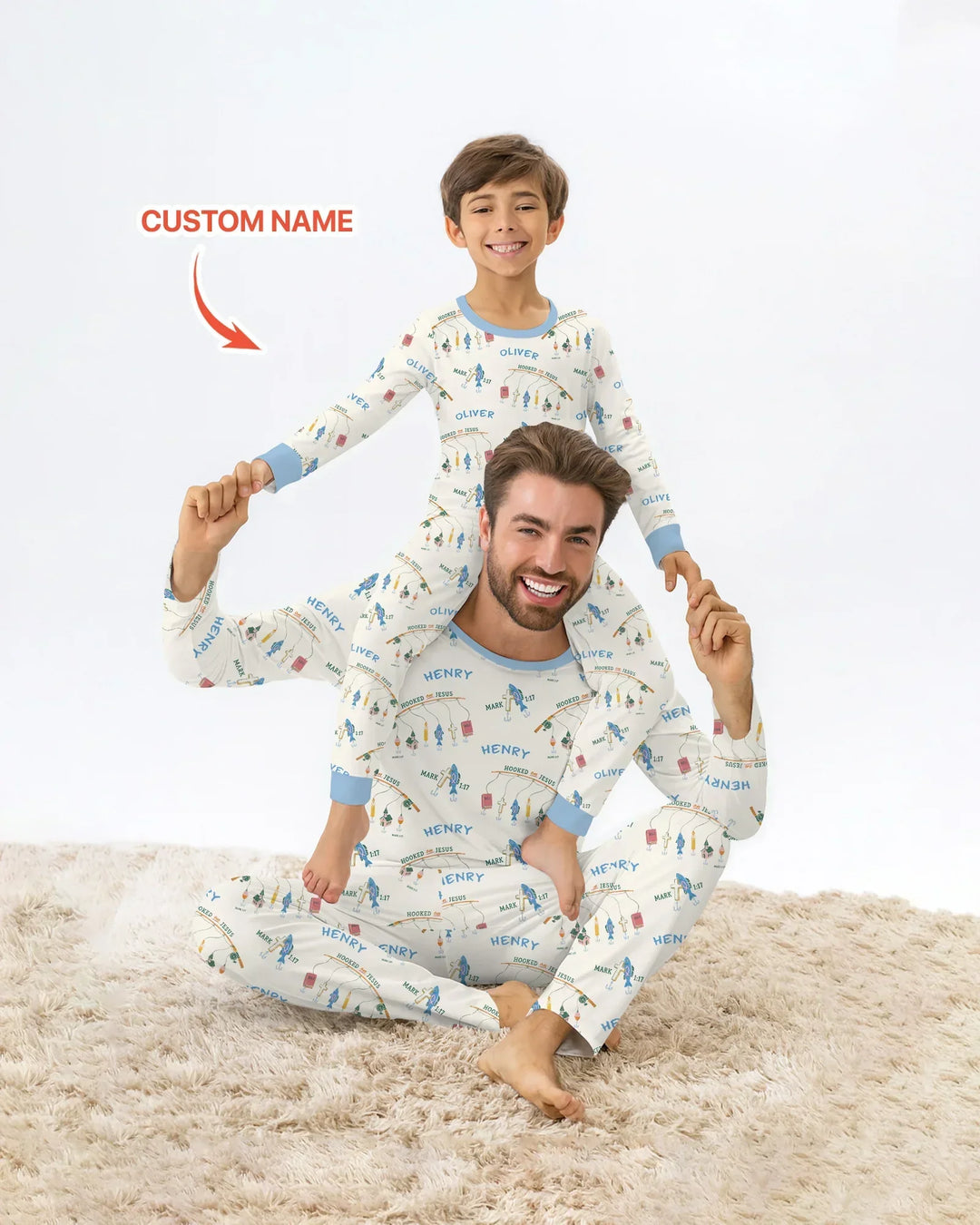 Hooked On Jesus Fishing Matching Bamboo Convertible Zippy
