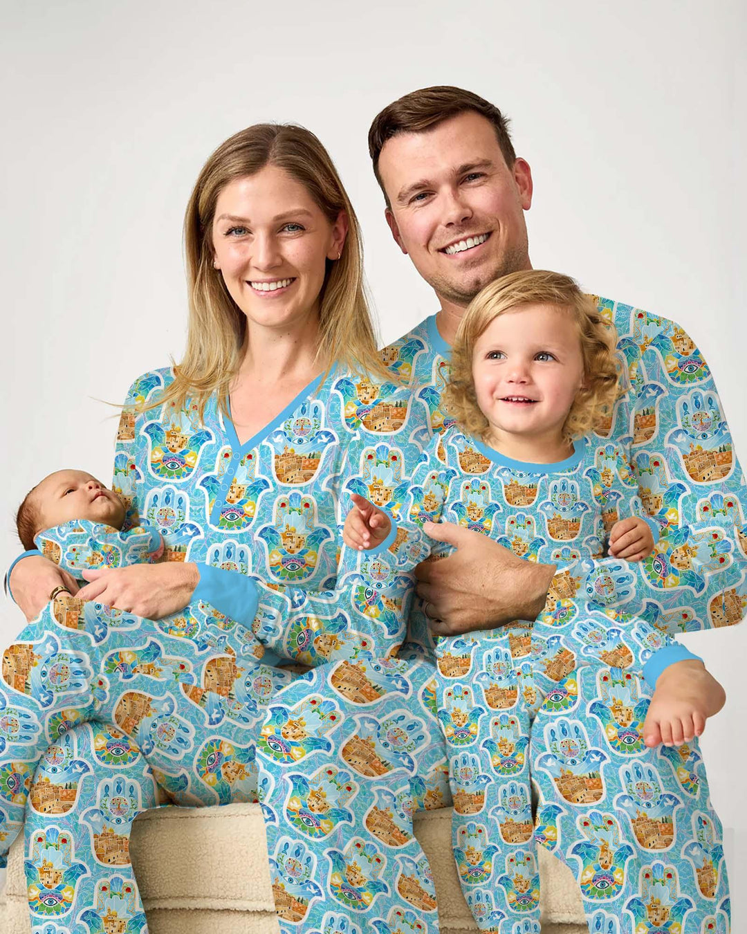 Hamsa Hand Bamboo Two Piece Long Sleeve Pajama Set