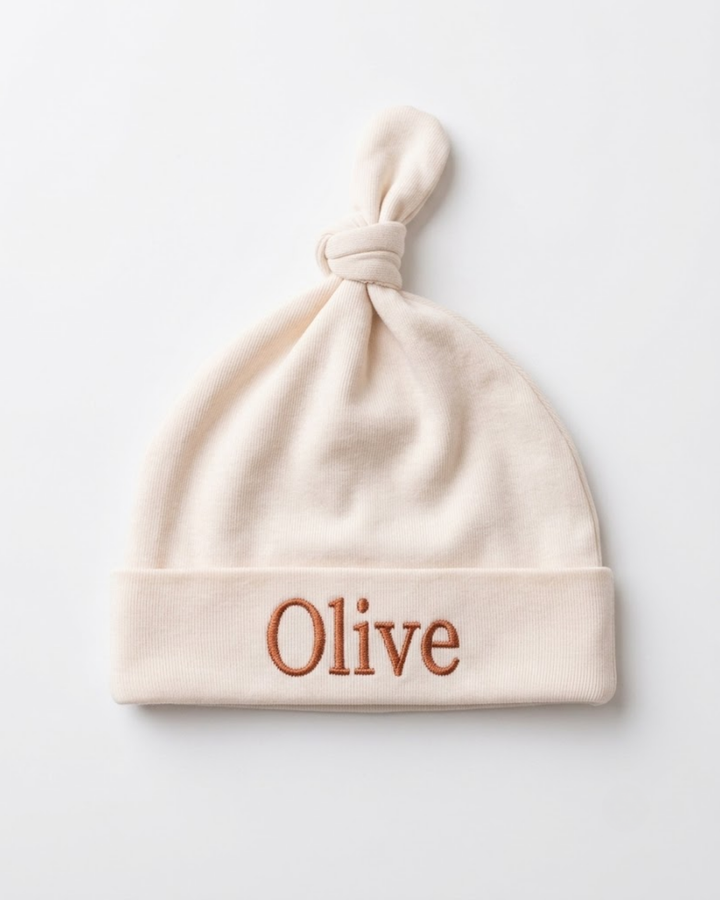 Custom Name Little Boo Embroidered Bamboo Hat
