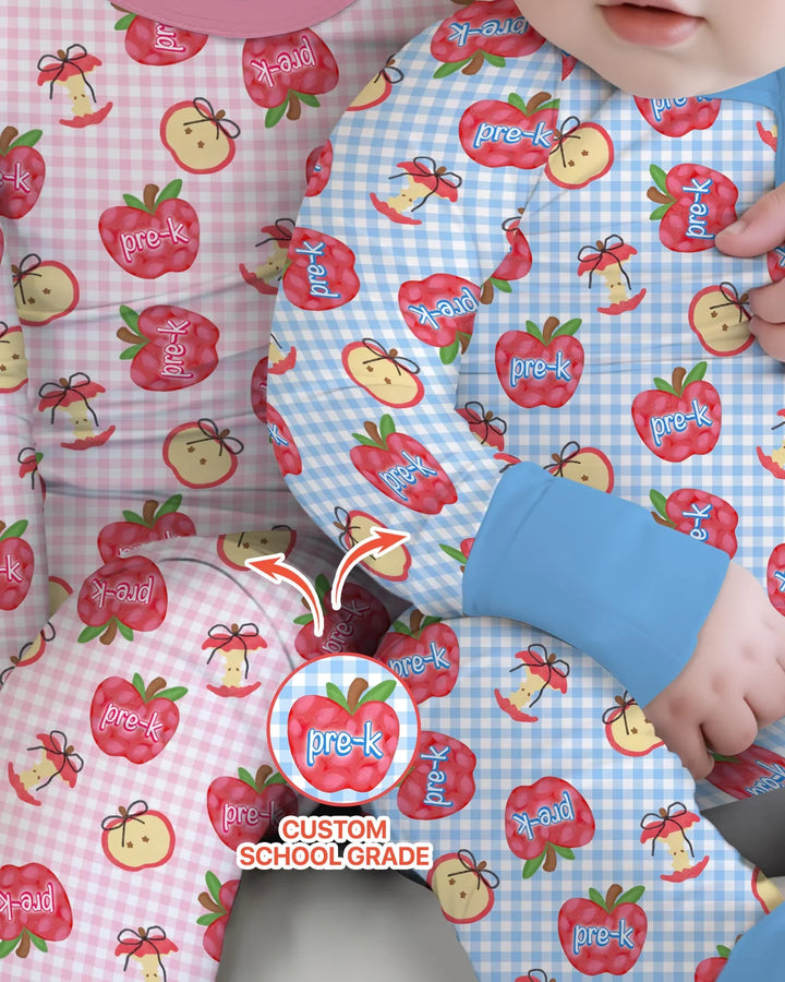 Custom School Grade Apple Days Bamboo Convertible Zippy