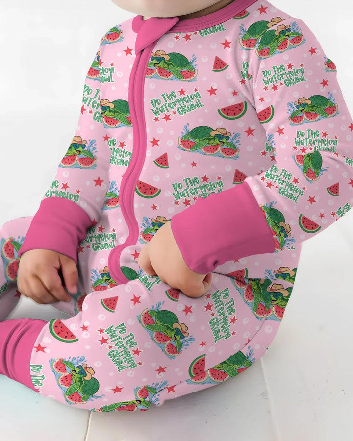 Watermelon Turtle Family Matching Bamboo Convertible Zippy