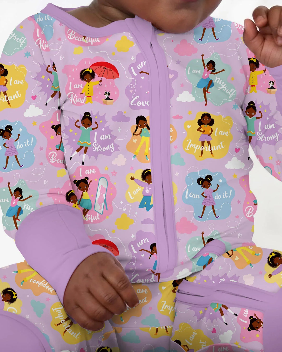 African American Girl I Am Loved Bamboo Convertible Zippy