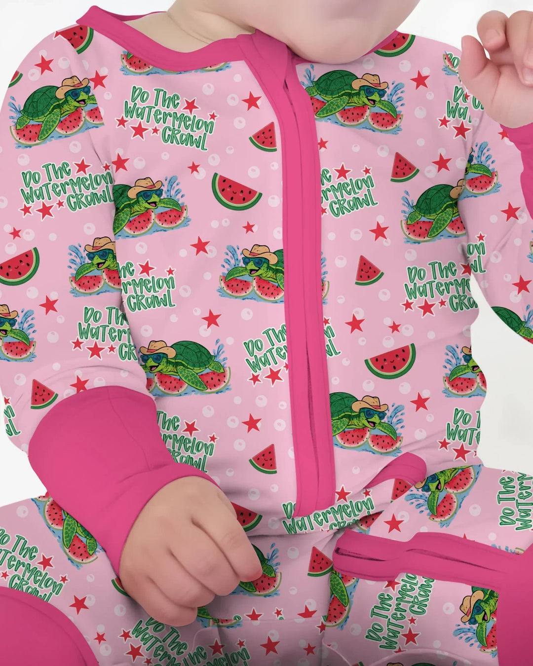 Watermelon Turtle Family Matching Bamboo Convertible Zippy
