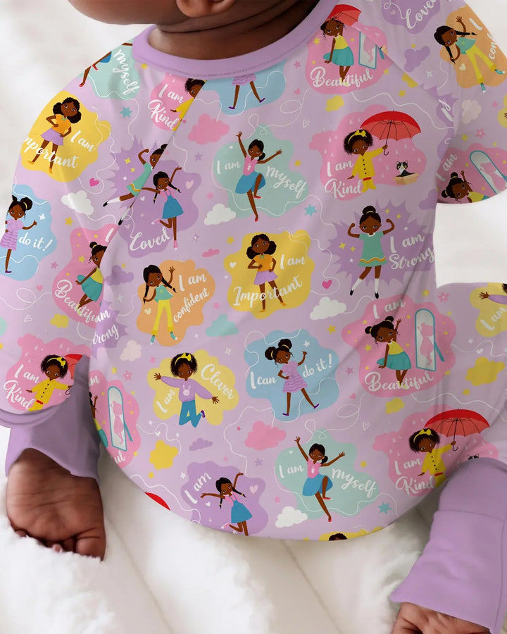 African American Girl I Am Loved Bamboo Convertible Zippy