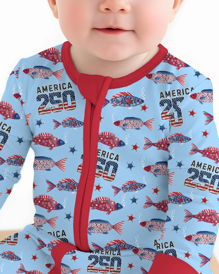 Stars and Stripes Fish Bamboo Convertible Zippy