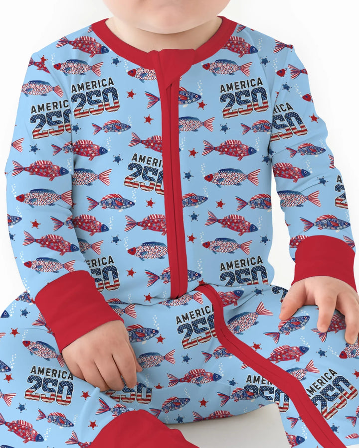 Stars and Stripes Fish Bamboo Convertible Zippy
