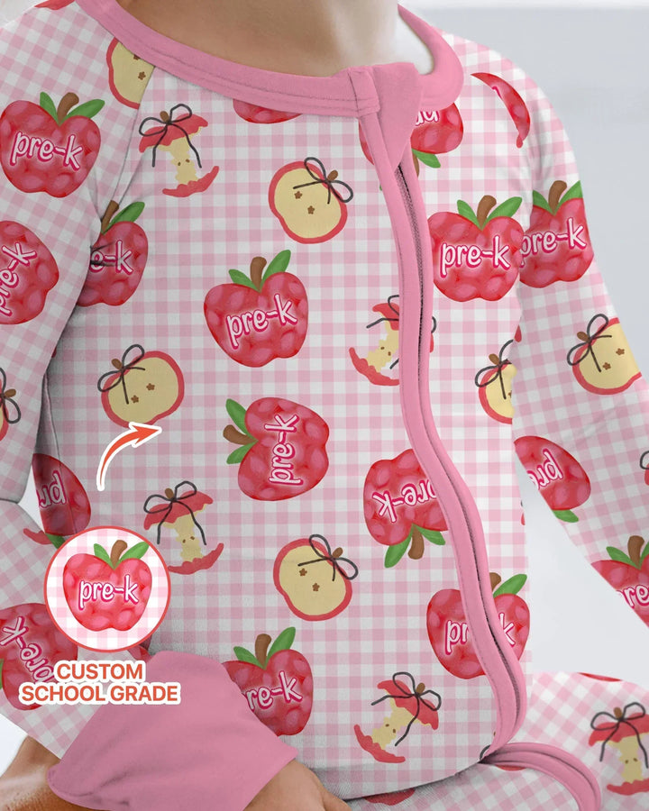 Custom School Grade Apple Days Bamboo Convertible Zippy