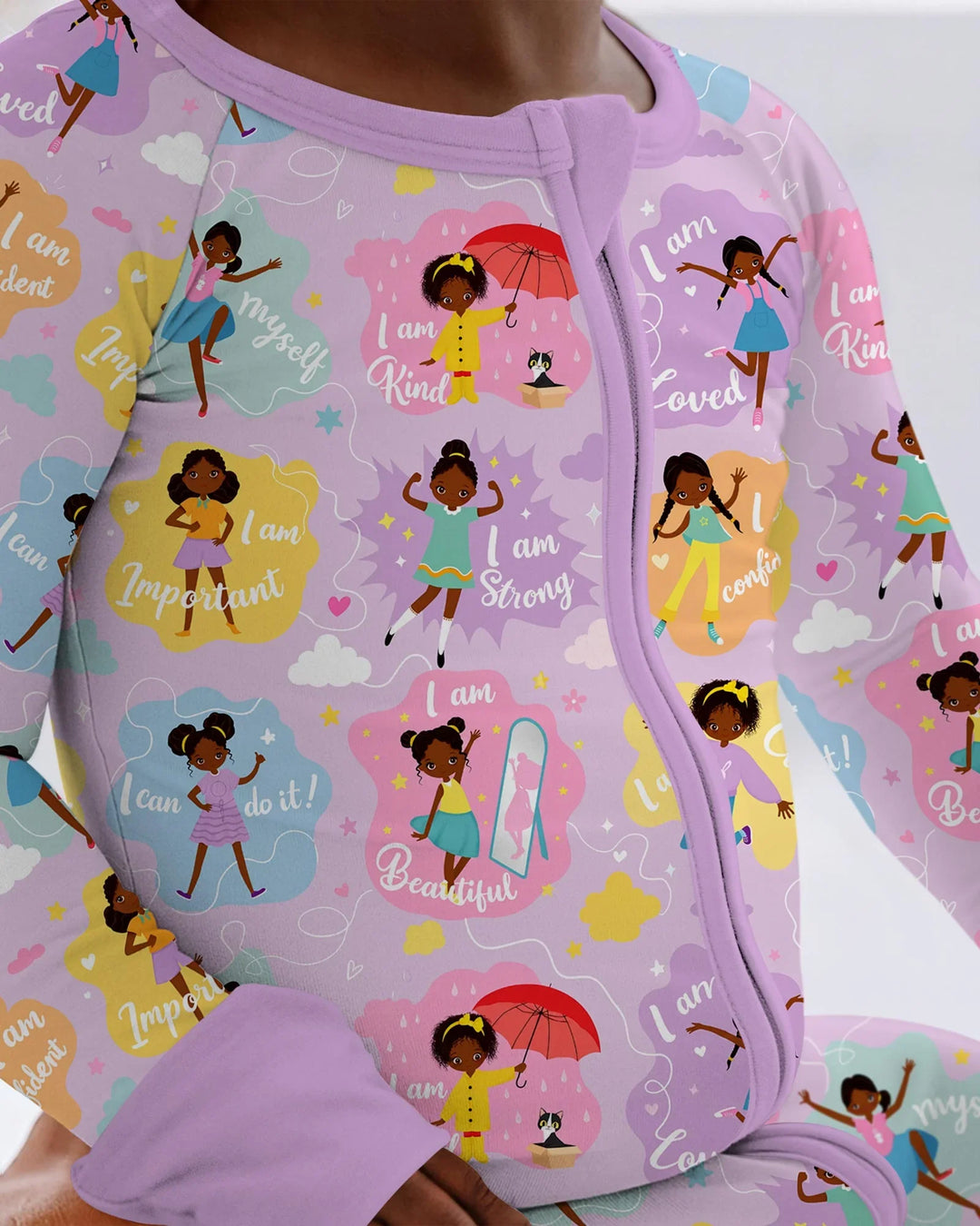 African American Girl I Am Loved Bamboo Convertible Zippy