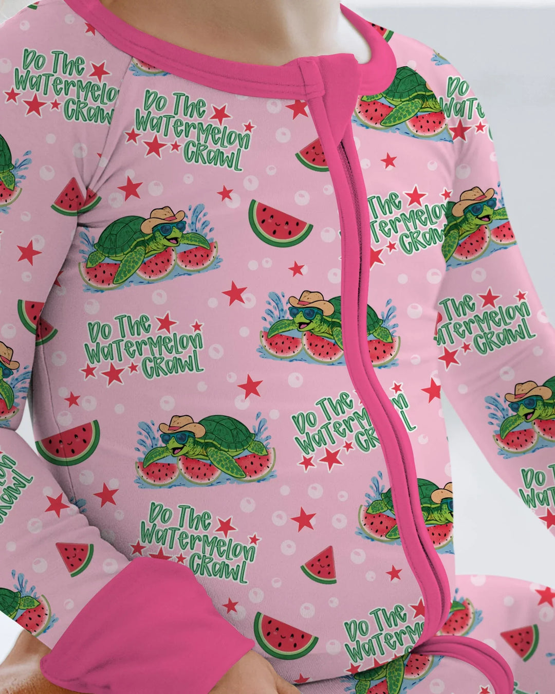 Watermelon Turtle Family Matching Bamboo Convertible Zippy