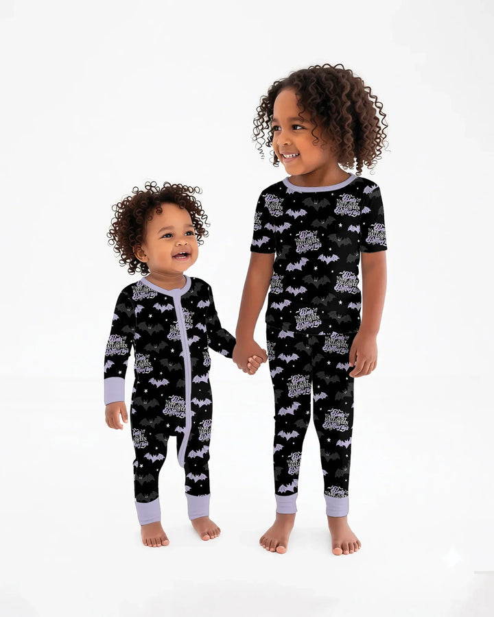 Halloween Butterflies Bamboo Two Piece Short Sleeve Pajama Set